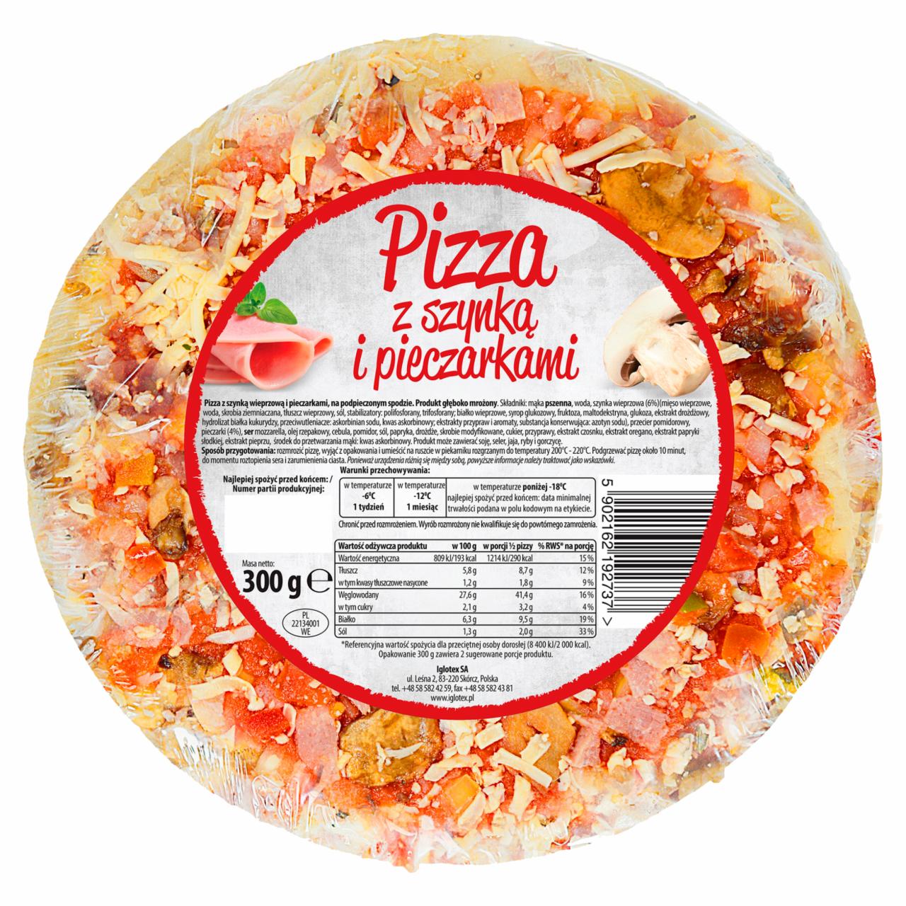 Zdjęcia - Pizza z szynką i pieczarkami