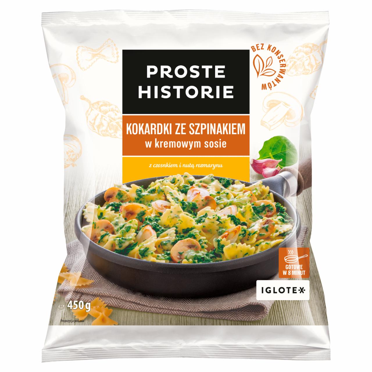 Zdjęcia - Proste Historie Kokardki ze szpinakiem w kremowym sosie 450 g