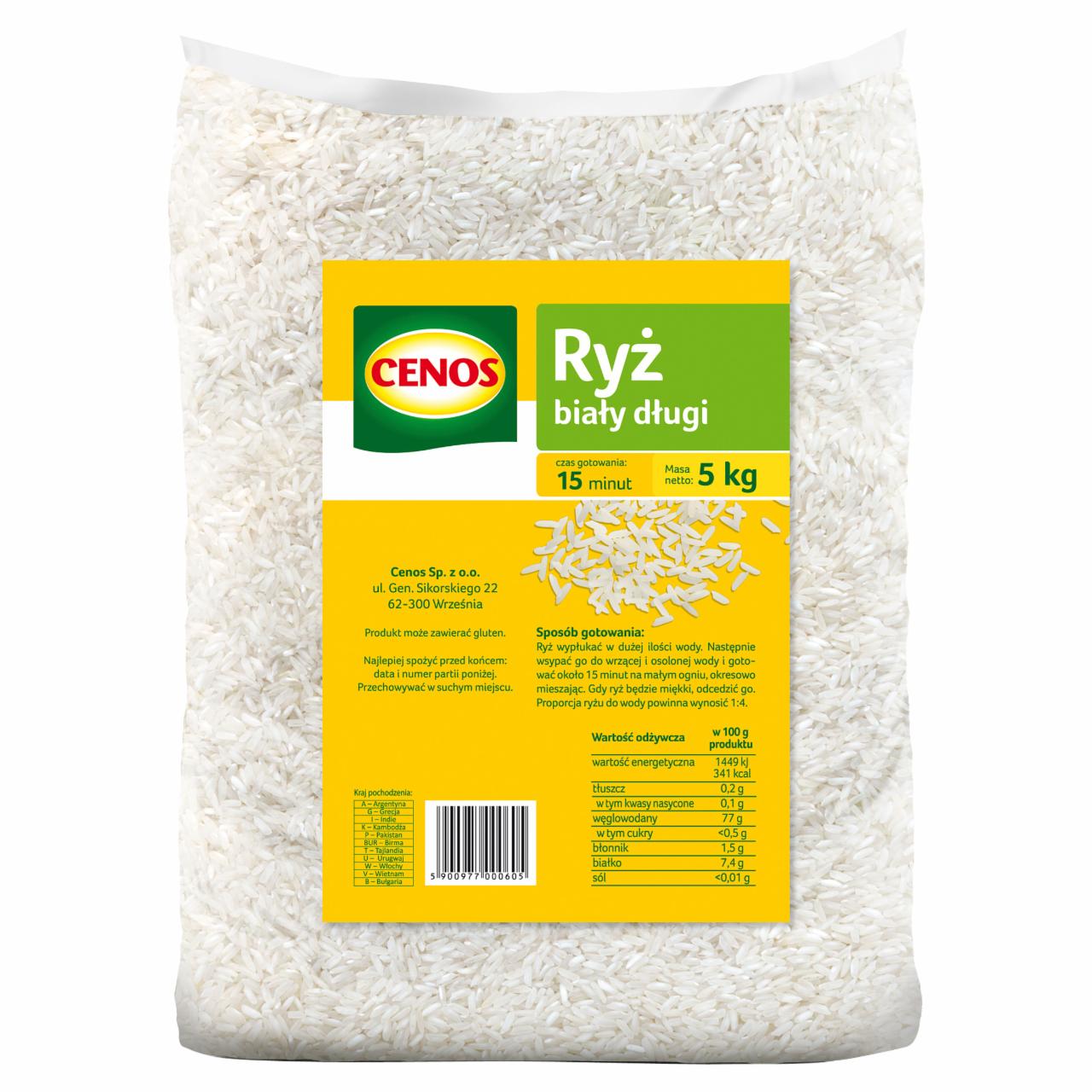 Zdjęcia - Cenos Ryż biały długi 5 kg