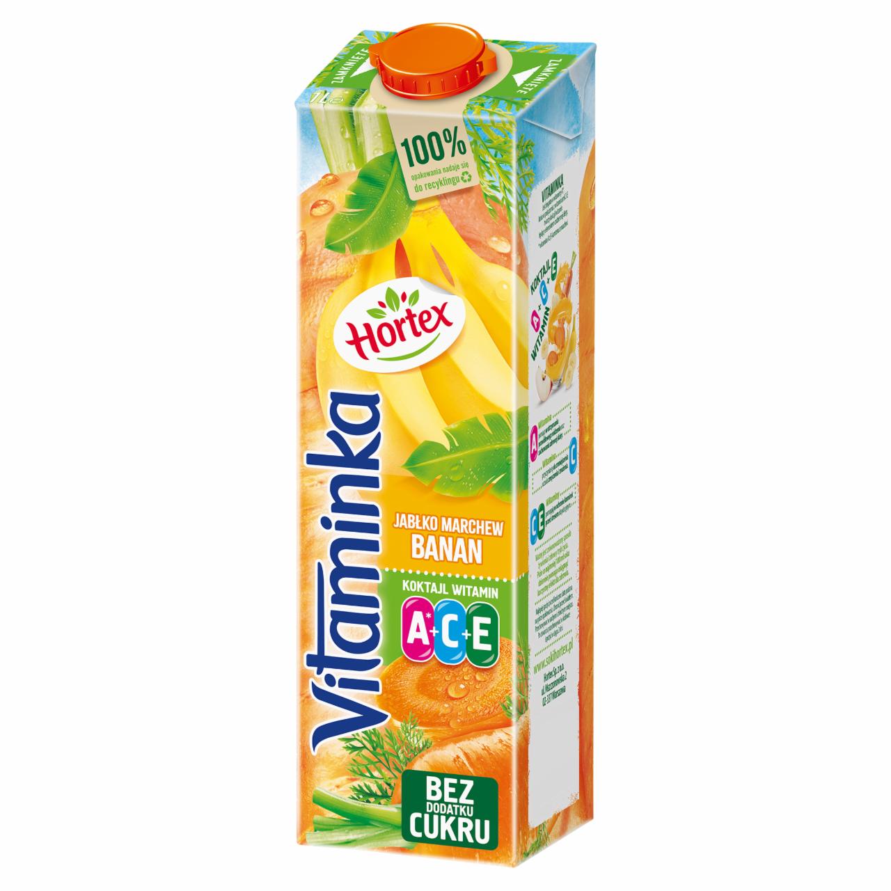 Zdjęcia - Hortex Vitaminka Sok jabłko marchew banan 1 l