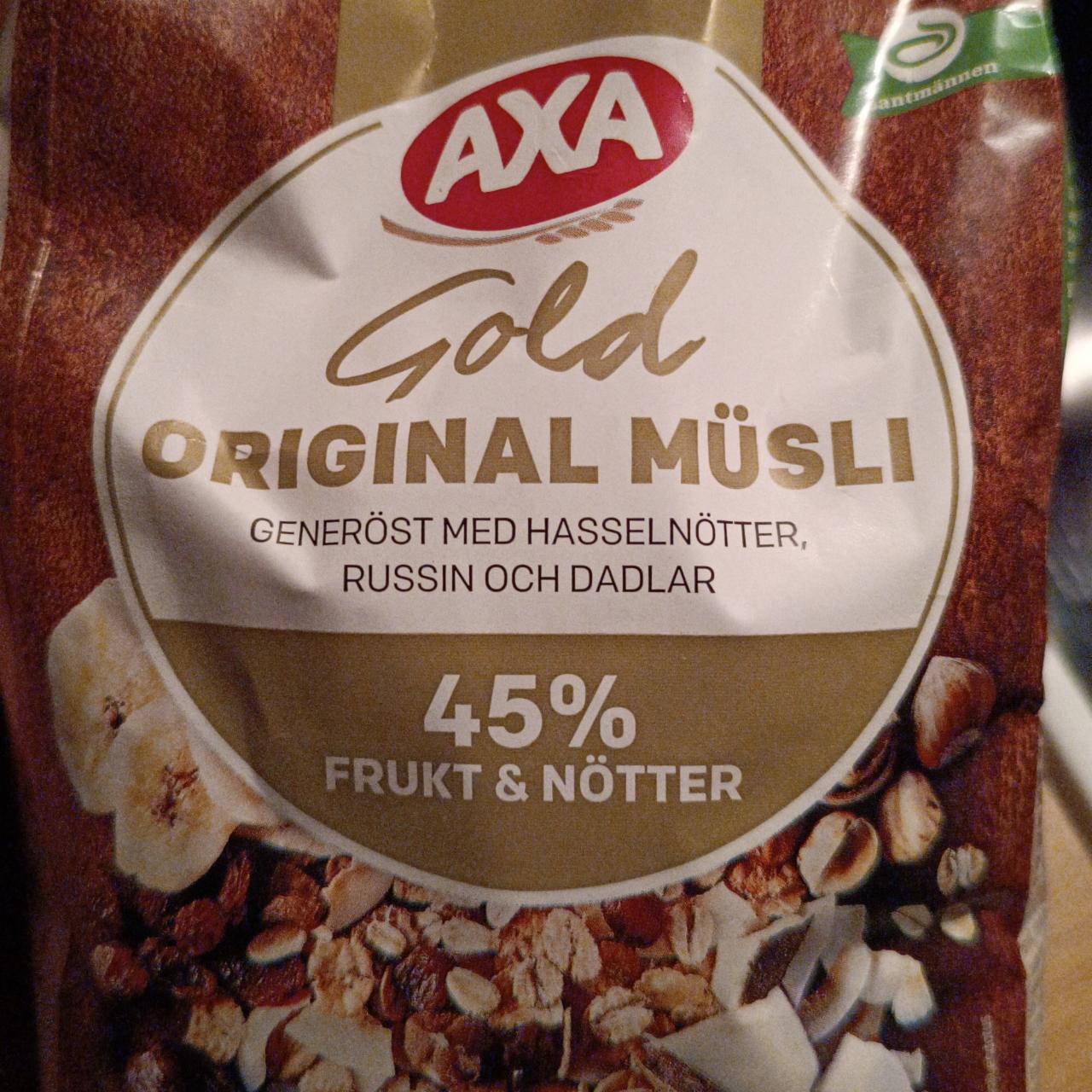 Zdjęcia - Gold original müsli 45% frukt & nötter Axa