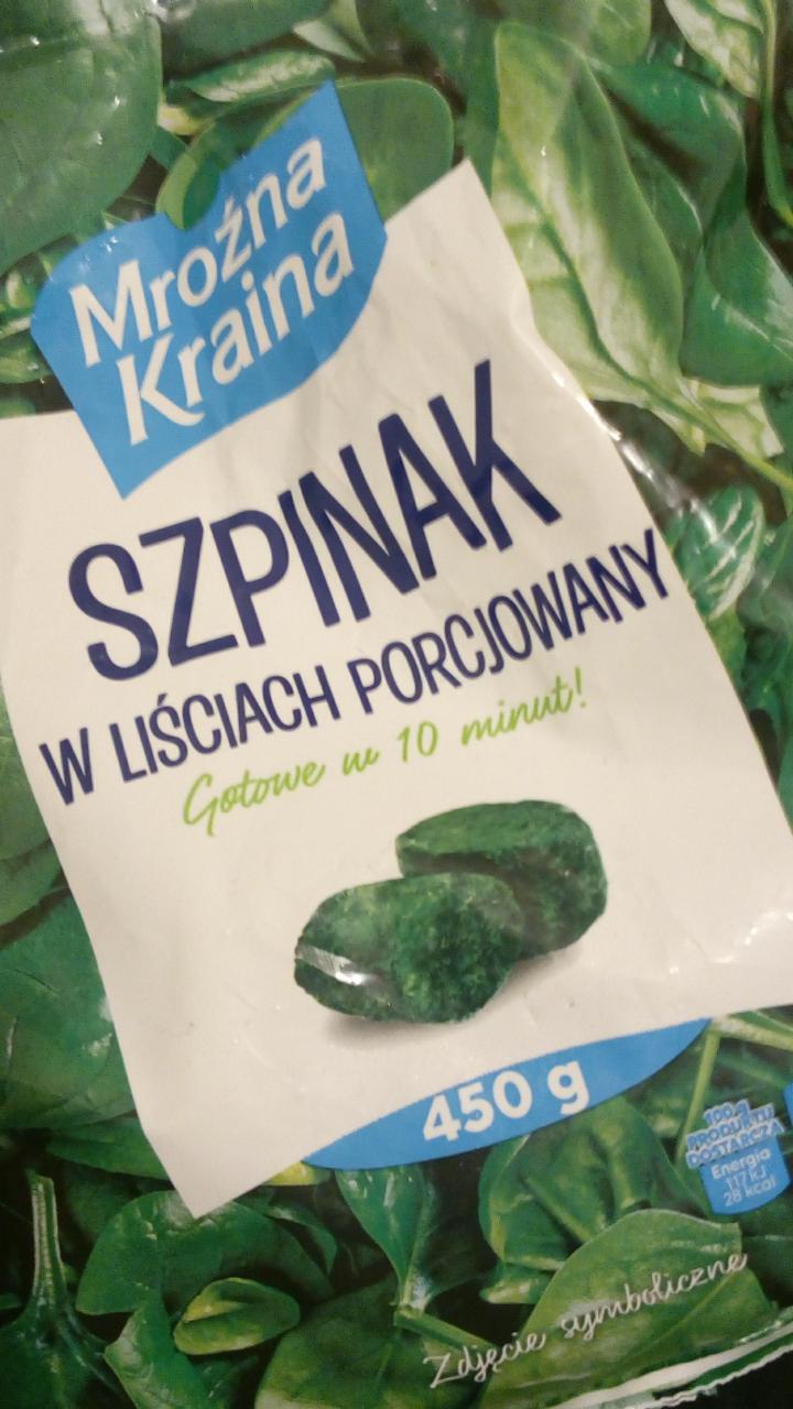 Zdjęcia - Szpinak w liściach porcjowany Mroźna Kraina