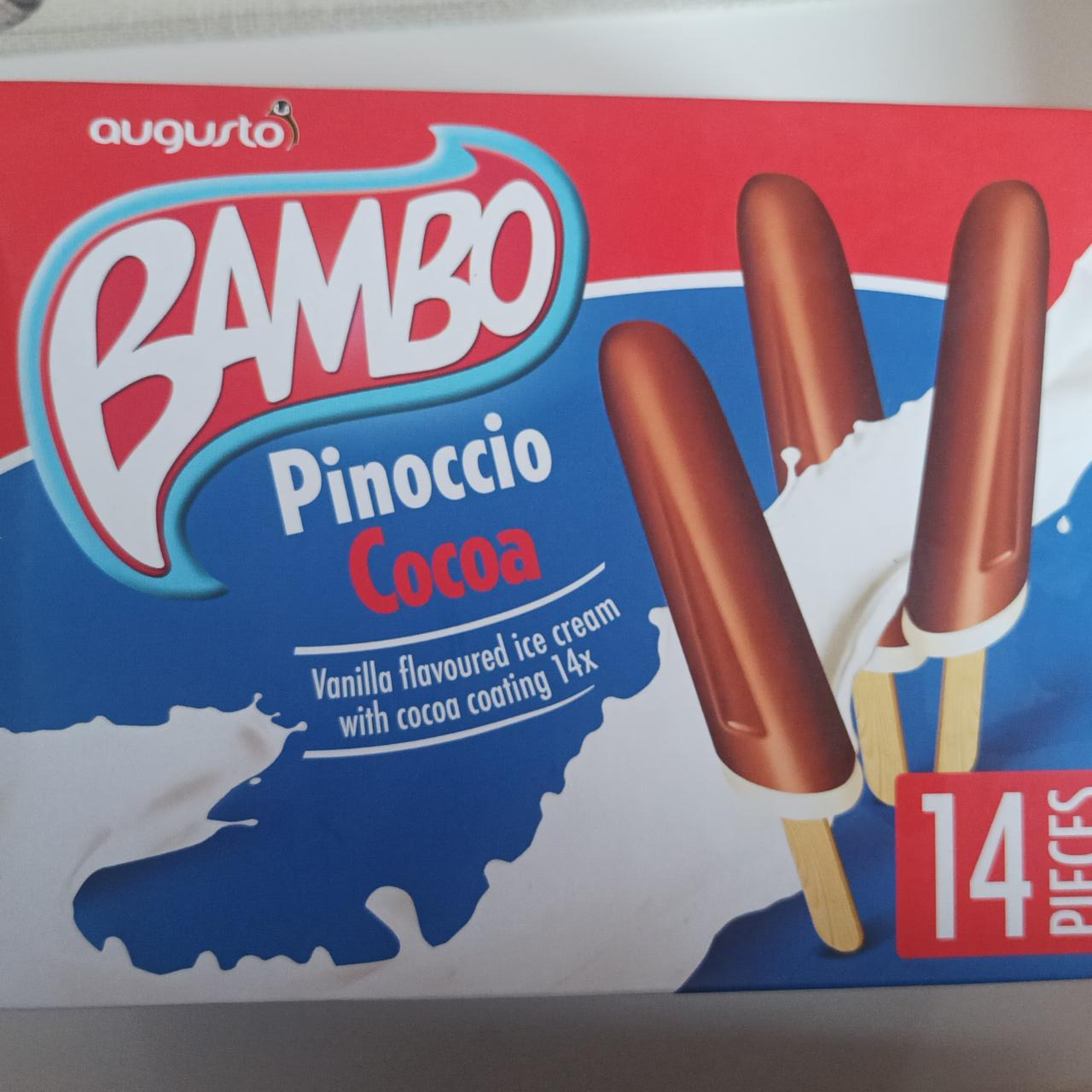 Zdjęcia - Bambo Pinoccio Cocoa Lody o smaku waniliowym w polewie kakaowej Augusto