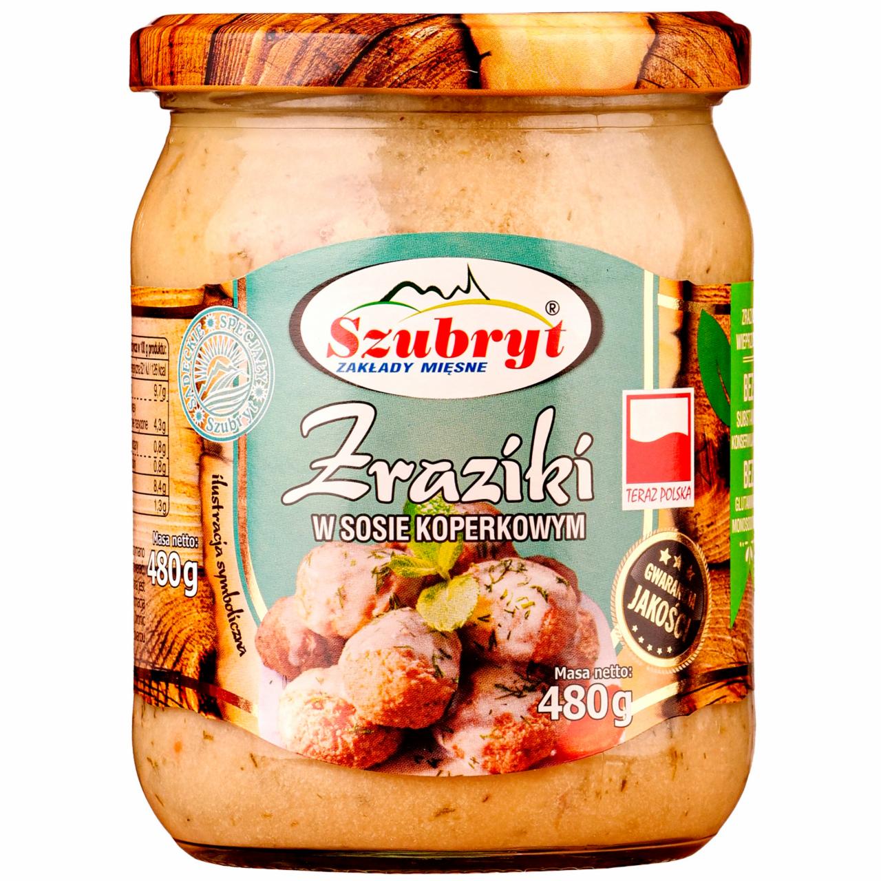 Zdjęcia - Szubryt Zraziki w sosie koperkowym 480 g