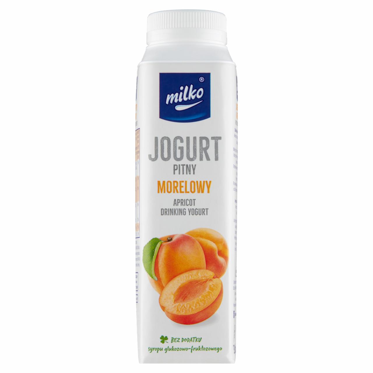 Zdjęcia - Milko Jogurt pitny morelowy 330 ml