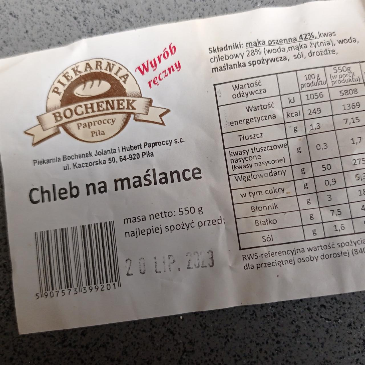 Zdjęcia - Chleb na maślance Piekarnia Bochenek Paproccy Piła