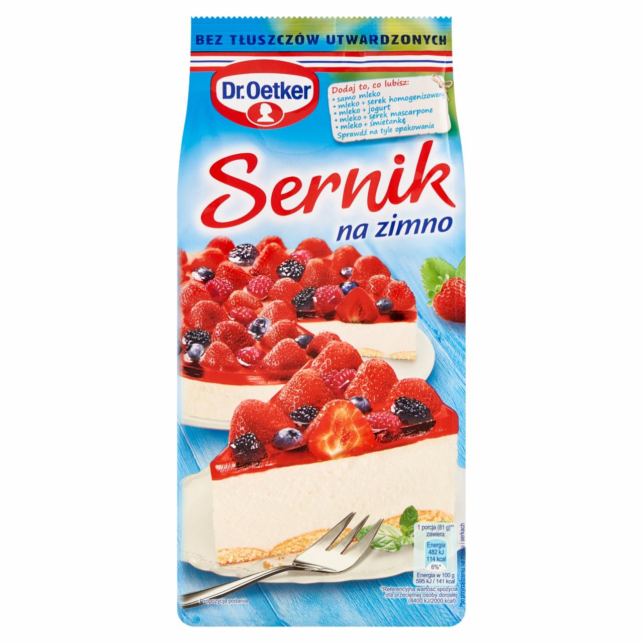 Zdjęcia - Dr. Oetker Sernik na zimno 195 g