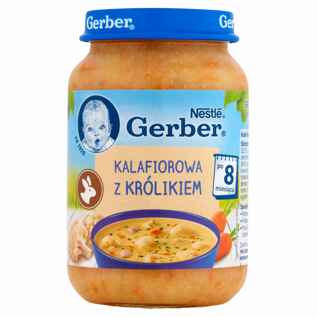 Zdjęcia - Gerber Kalafiorowa z królikiem dla niemowląt po 8. miesiącu 190 g