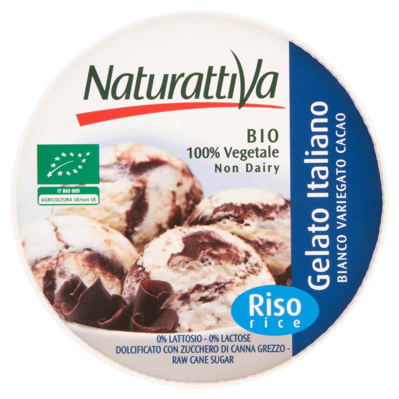 Zdjęcia - Naturattiva Lody ryżowe BIO waniliowe z kakao 400 g