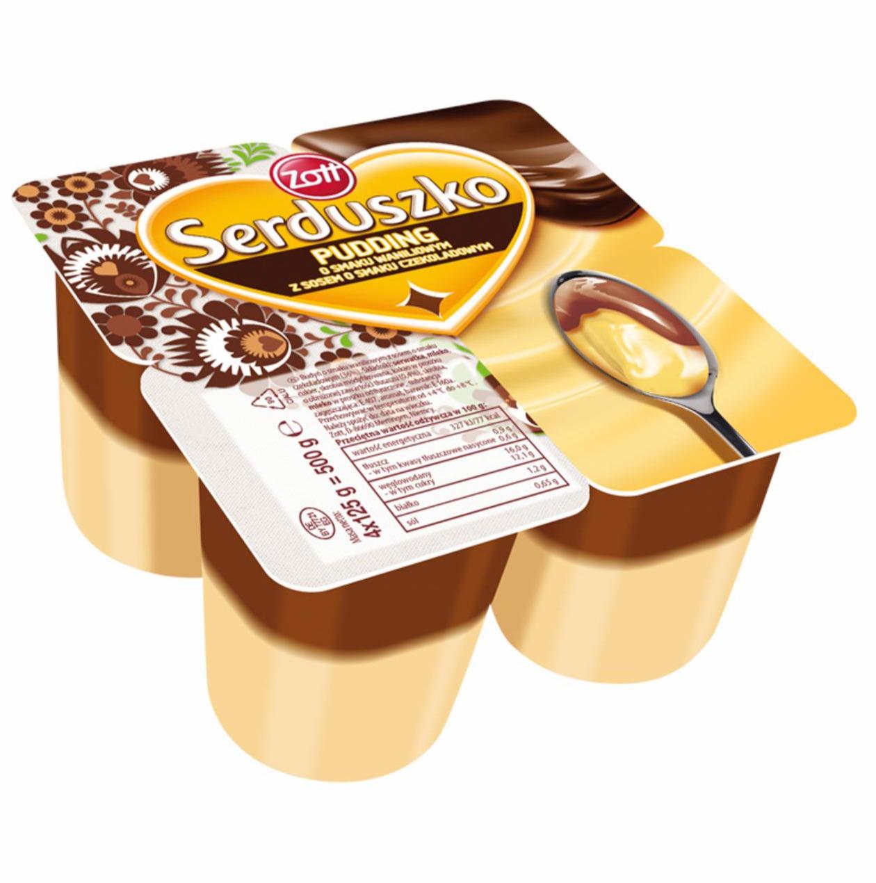 Zdjęcia - Serduszko Pudding wanilia/czekolada Zott