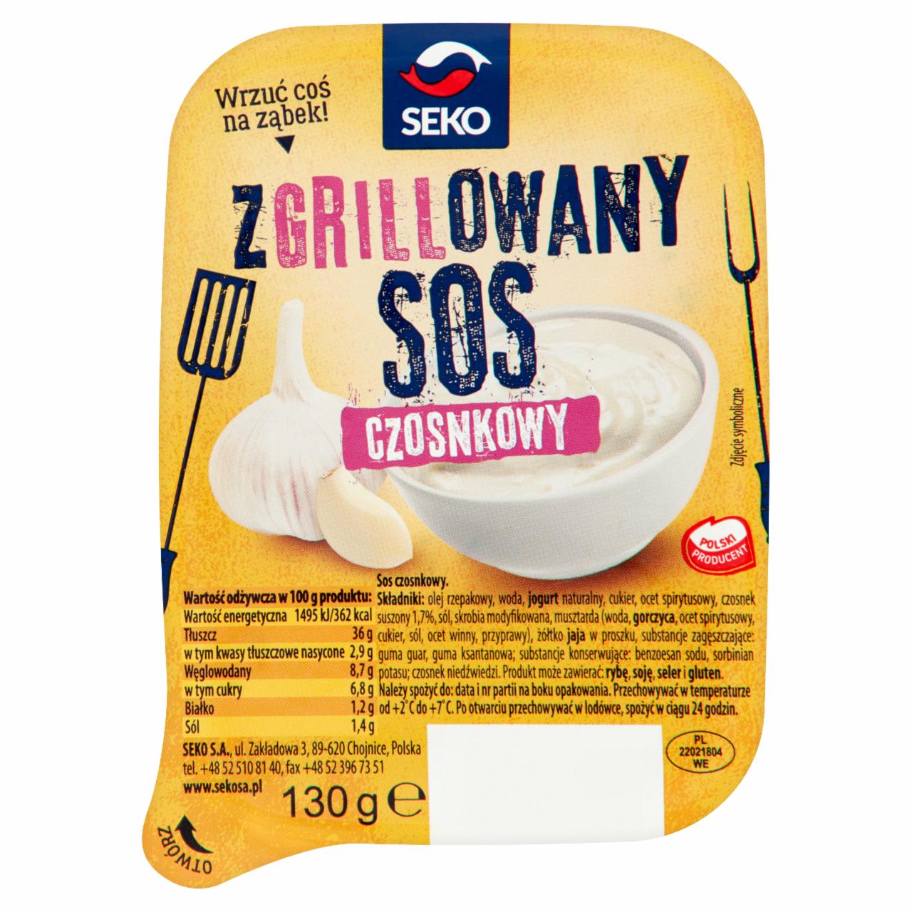 Zdjęcia - Seko Zgrillowany sos czosnkowy 130 g