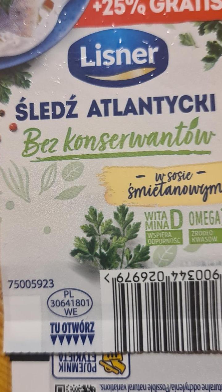 Zdjęcia - Śledź atlantycki sosie śmietanowym Lisner