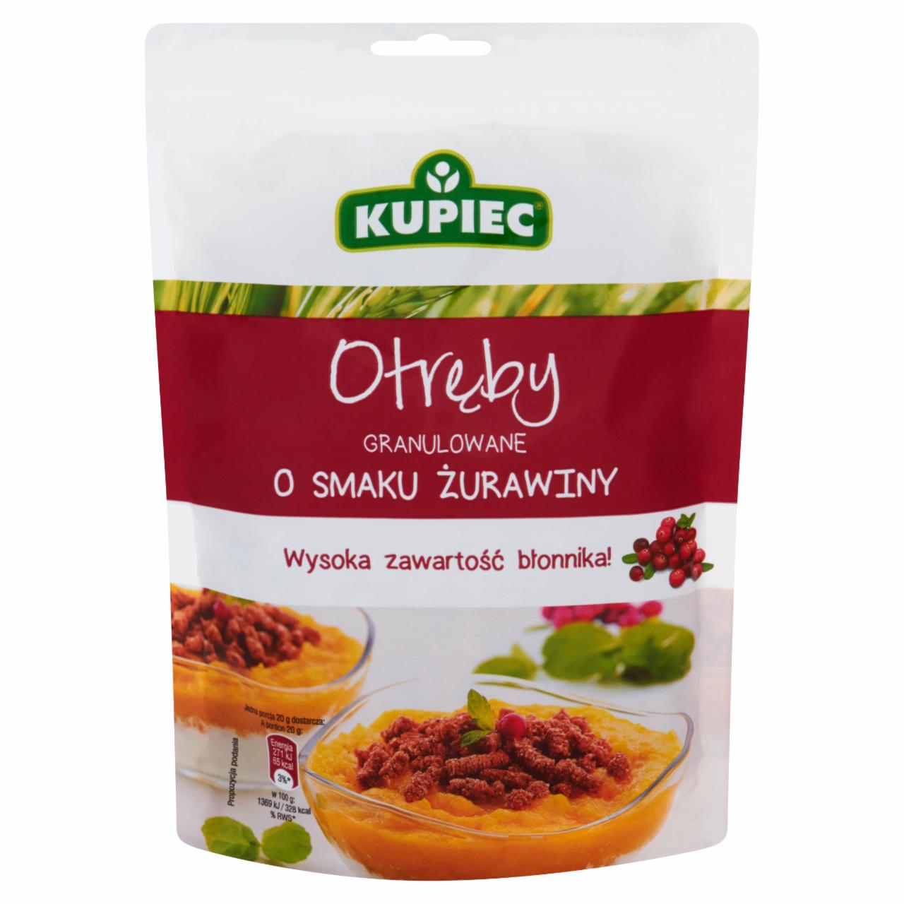 Zdjęcia - Kupiec Otręby granulowane o smaku żurawiny 120 g