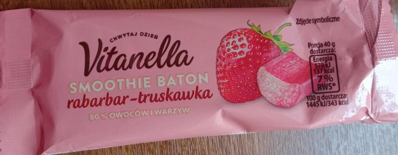 Zdjęcia - Smoothie baton rabarbar truskawka Vitanella