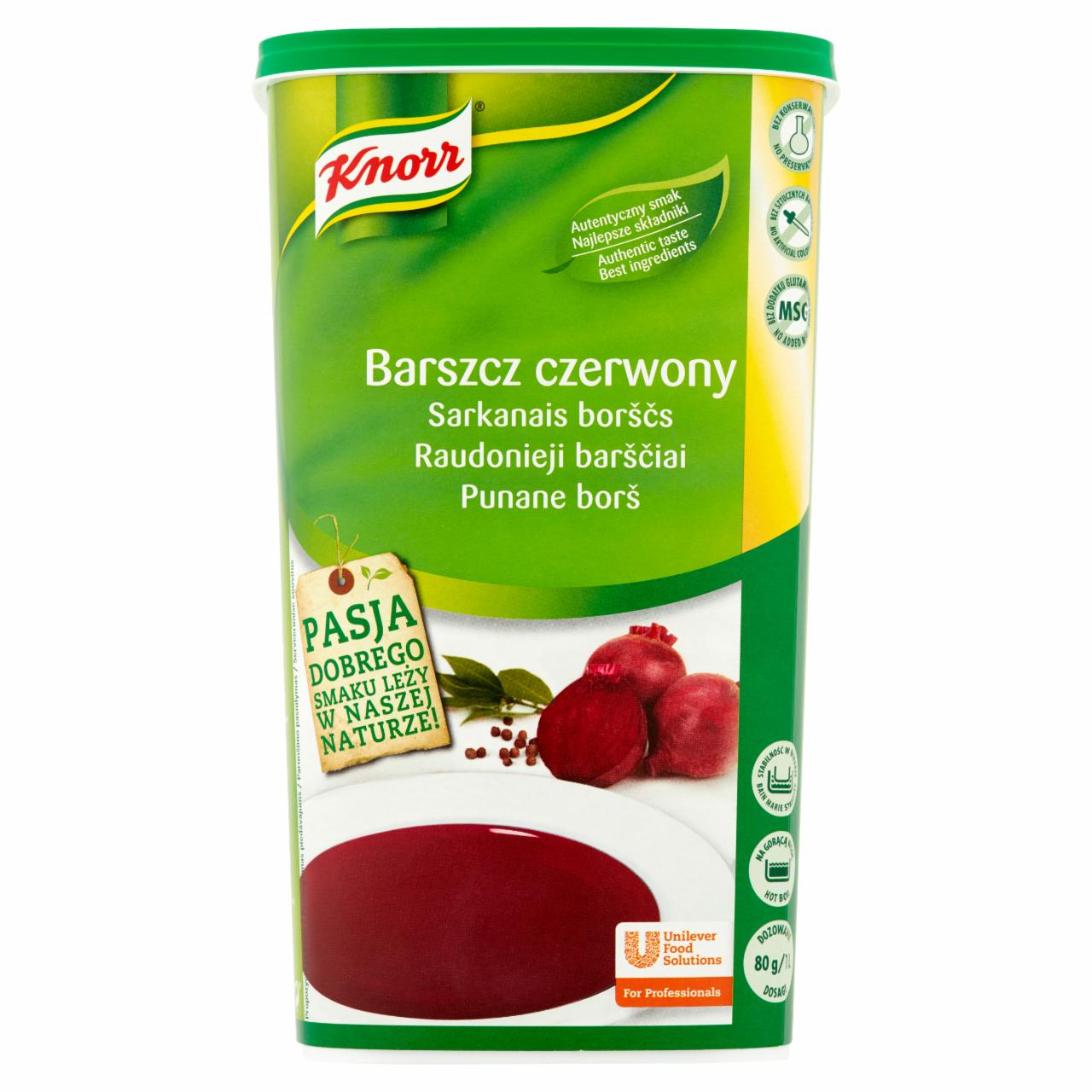 Zdjęcia - Knorr Barszcz czerwony 1,4 kg