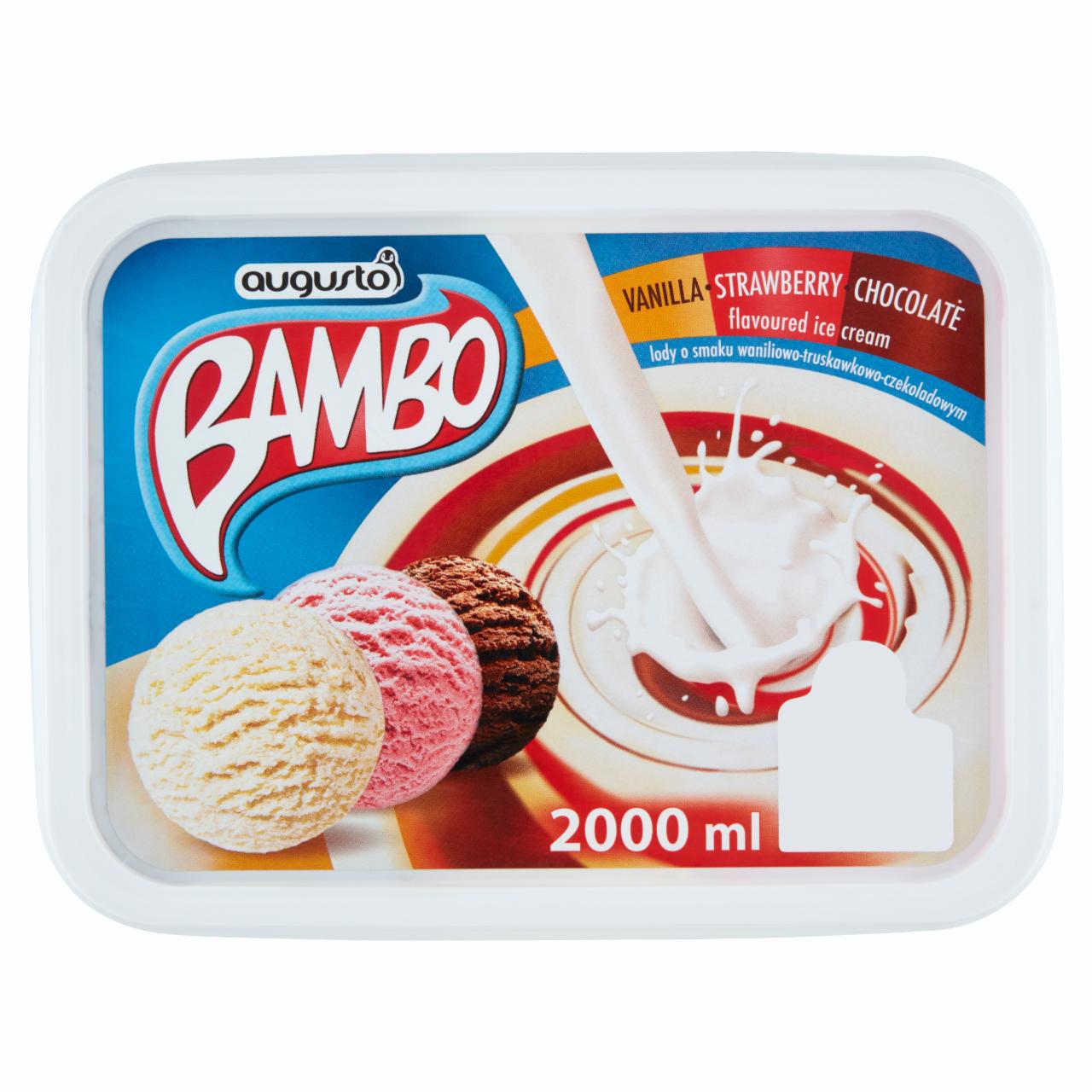 Zdjęcia - Bambo lody o smaku waniliowo-truskawkowo-czekoladowym Augusto