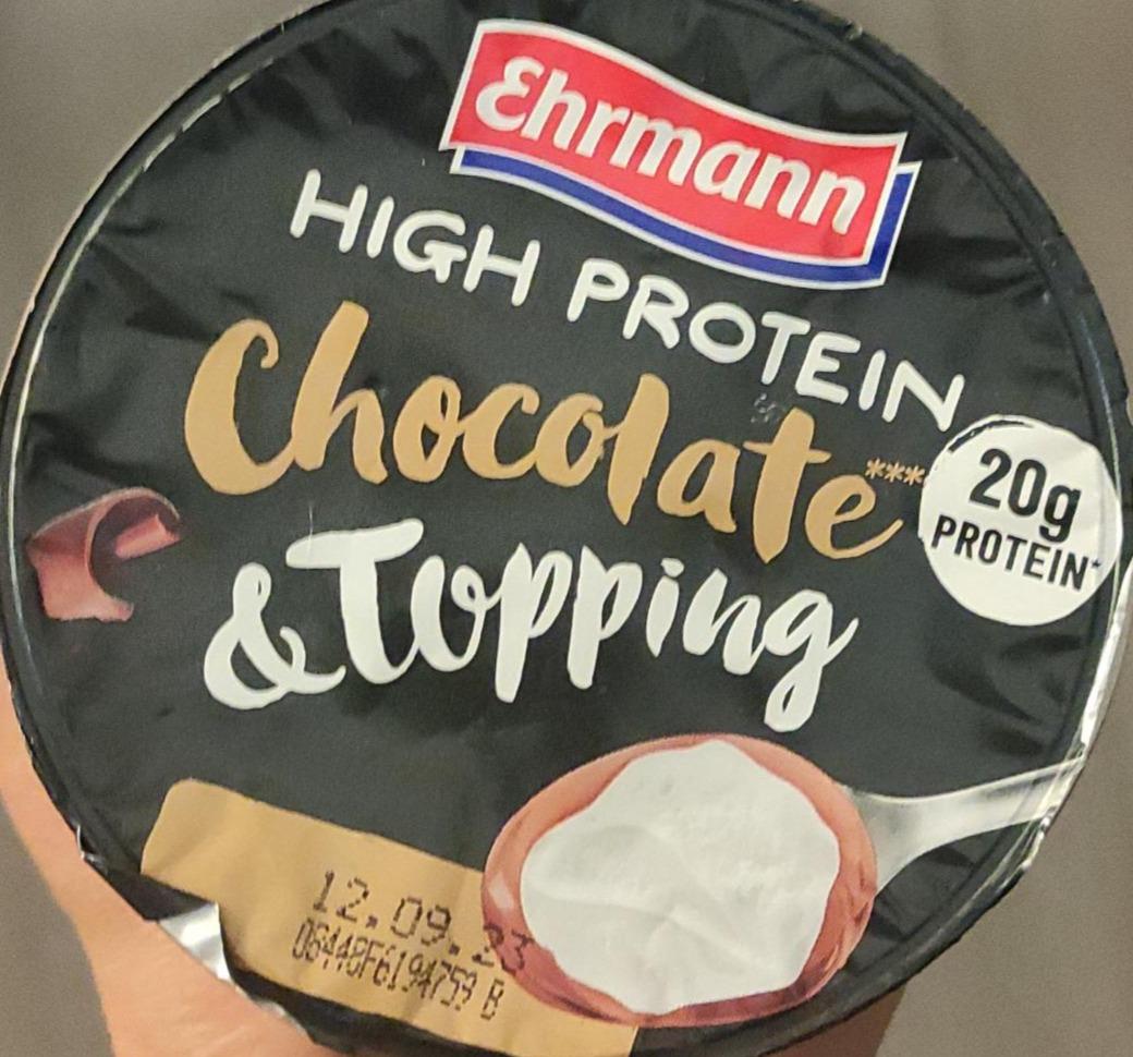 Zdjęcia - High protein chocolate & tipping Ehrmann