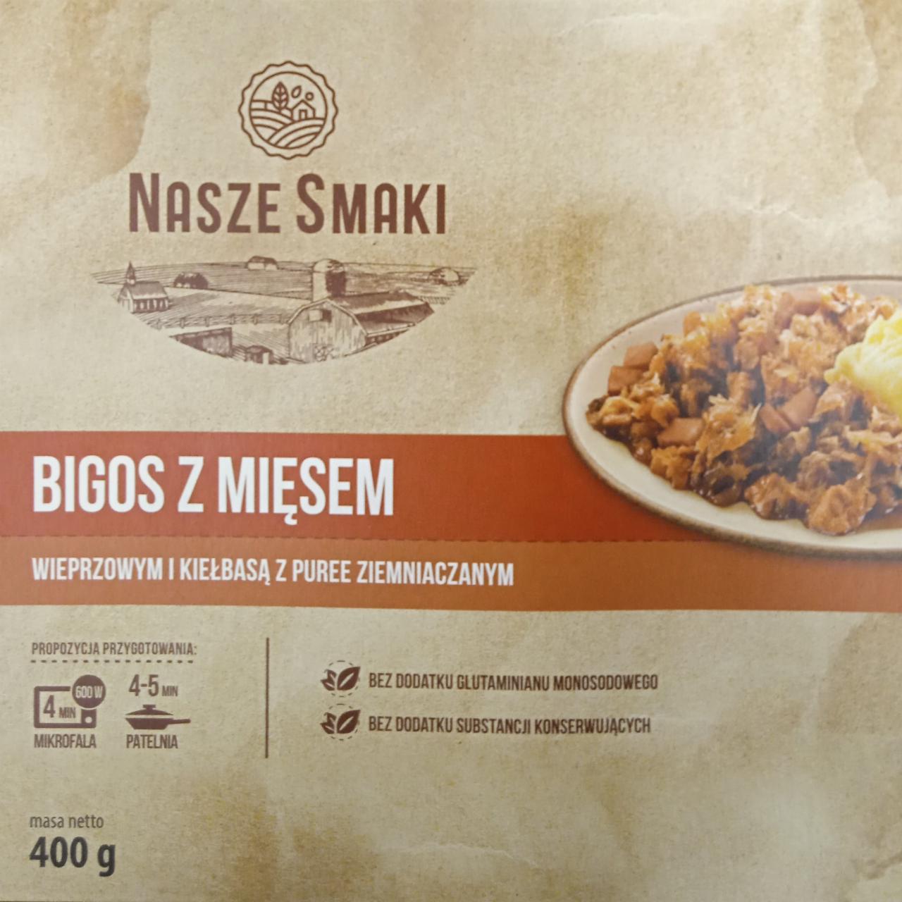 Zdjęcia - Bigos z mięsem wieprzowym i kiełbasą z puree ziemniaczanym Nasze Smaki