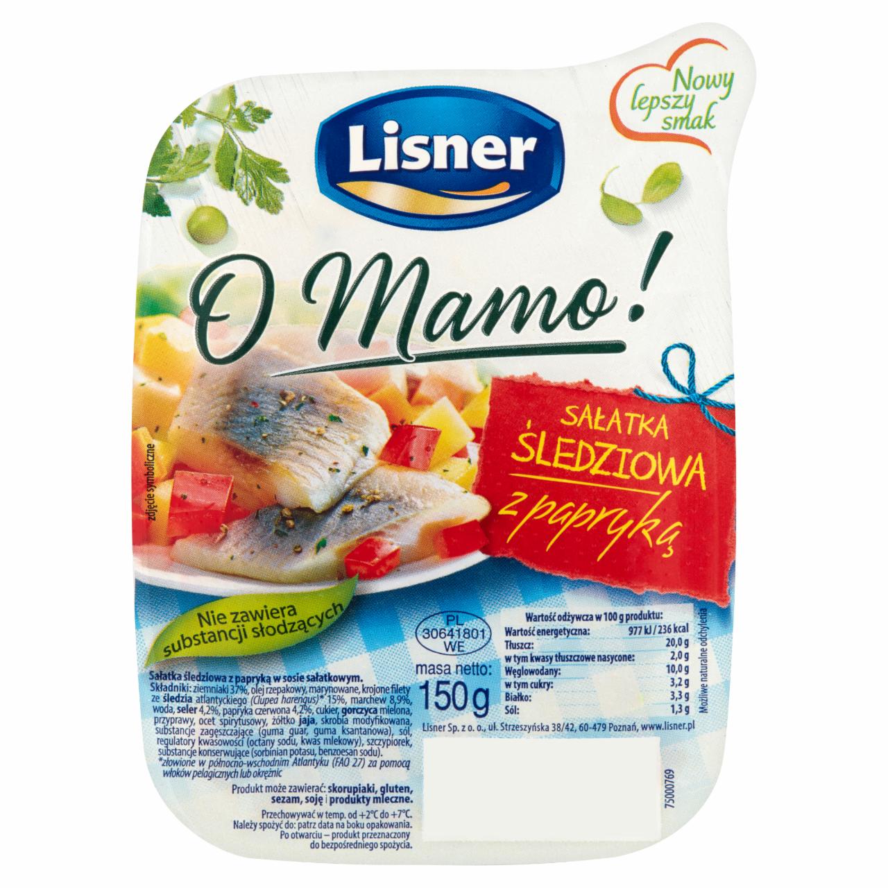 Zdjęcia - Lisner O Mamo! Sałatka śledziowa z papryką 150 g