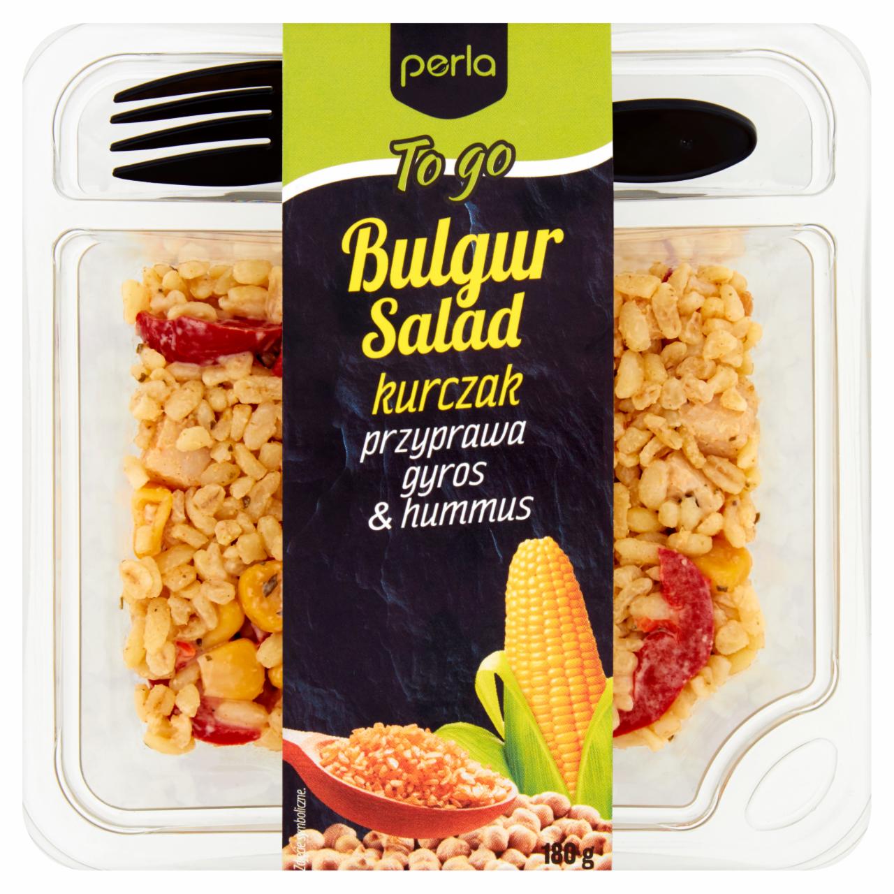 Zdjęcia - Perla Sałatka z kaszy bulgur kurczak przyprawa gyros & hummus 180 g