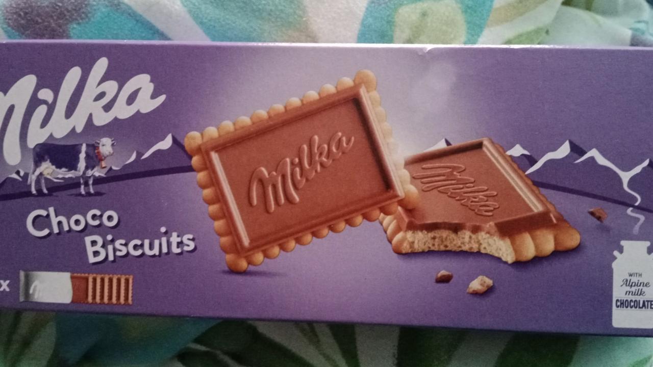 Zdjęcia - Milka Choco Biscuit Herbatniki z czekoladą mleczną z mleka alpejskiego 150 g