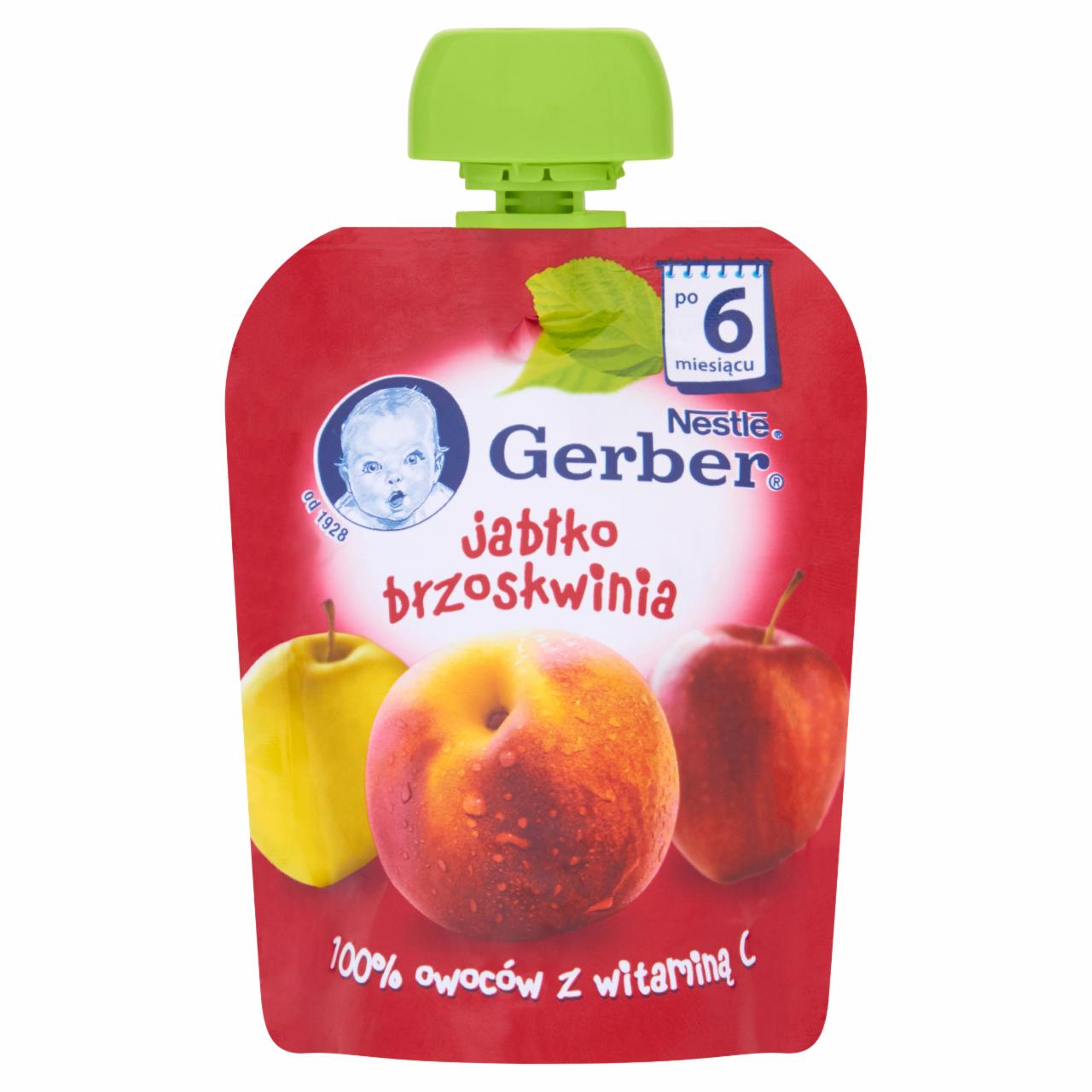 Zdjęcia - Gerber Deserek Jabłko brzoskwinia po 6 miesiącu 90 g