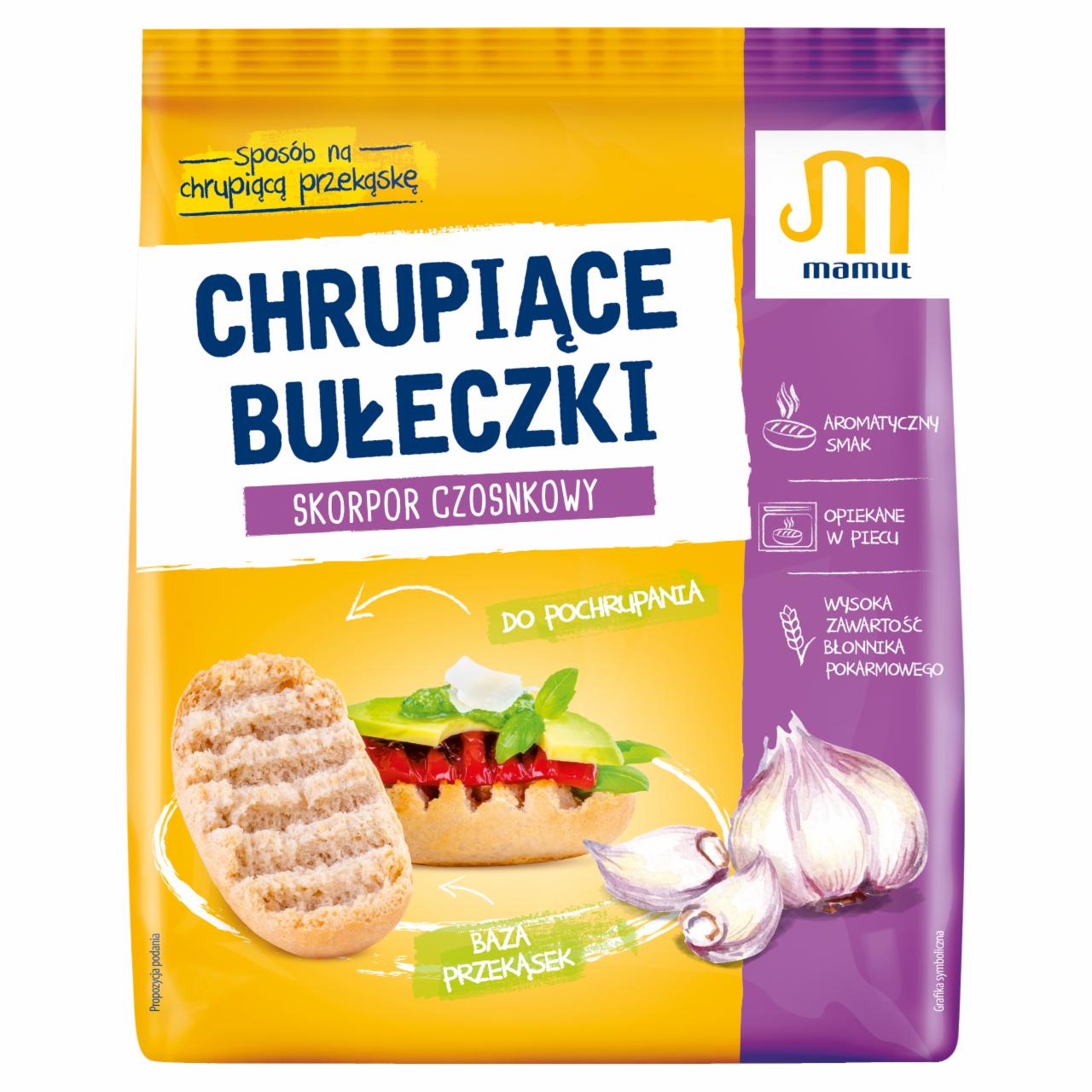 Zdjęcia - Mamut Chrupiące bułeczki skorpor czosnkowy 200 g