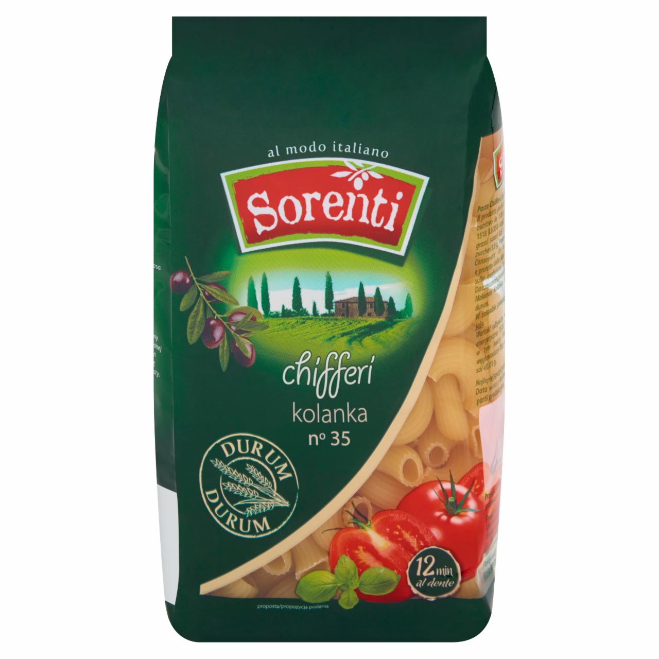 Zdjęcia - Sorenti Kolanka No 35 Makaron z mąki semoliny z pszenicy durum 400 g