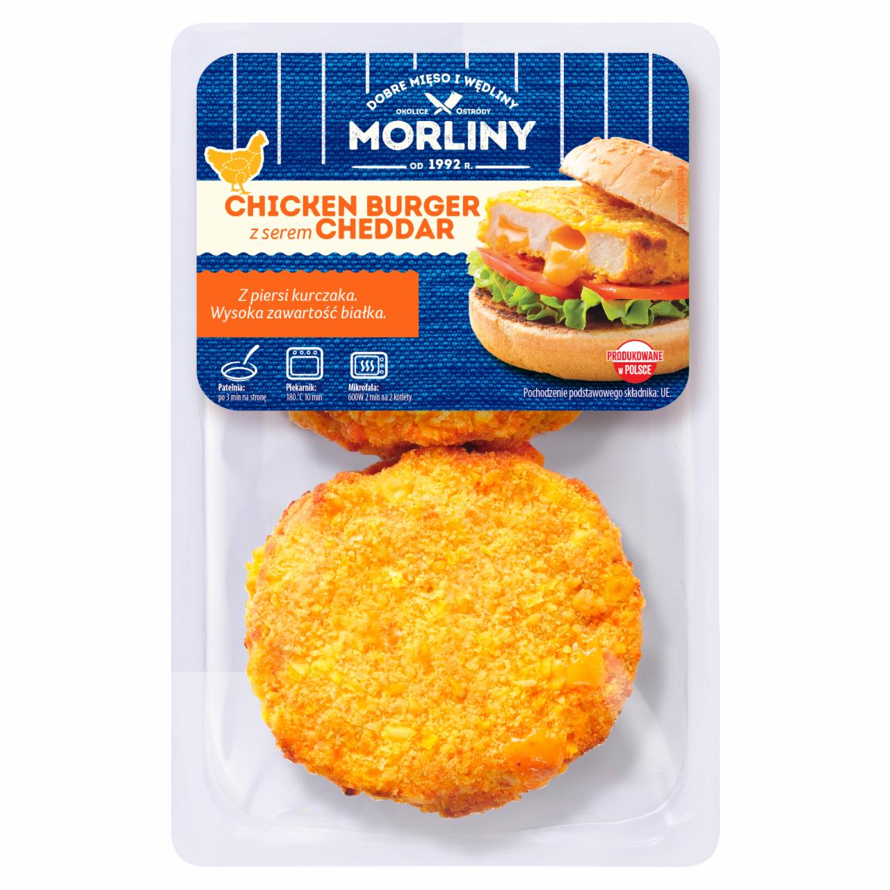 Zdjęcia - Morliny Chicken burger z serem cheddar 400 g