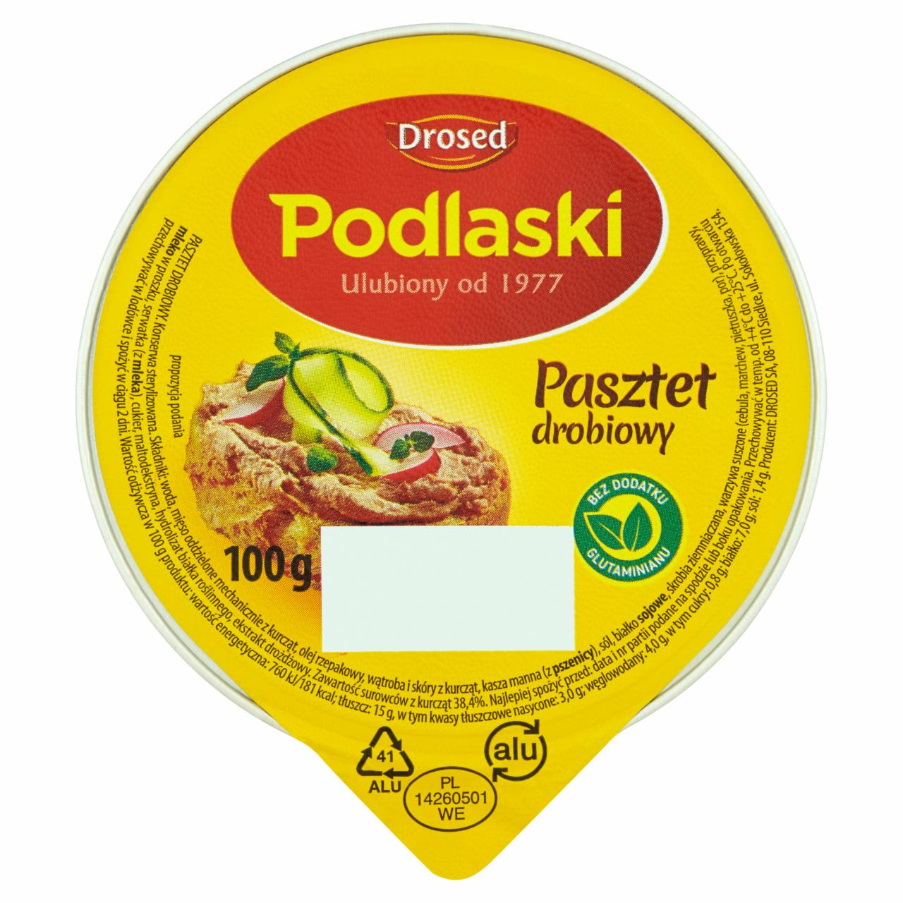 Zdjęcia - Drosed Podlaski Pasztet drobiowy 100 g