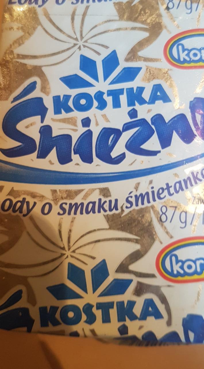 Zdjęcia - Lody kostka śnieżna o smaku śmietankowym Koral