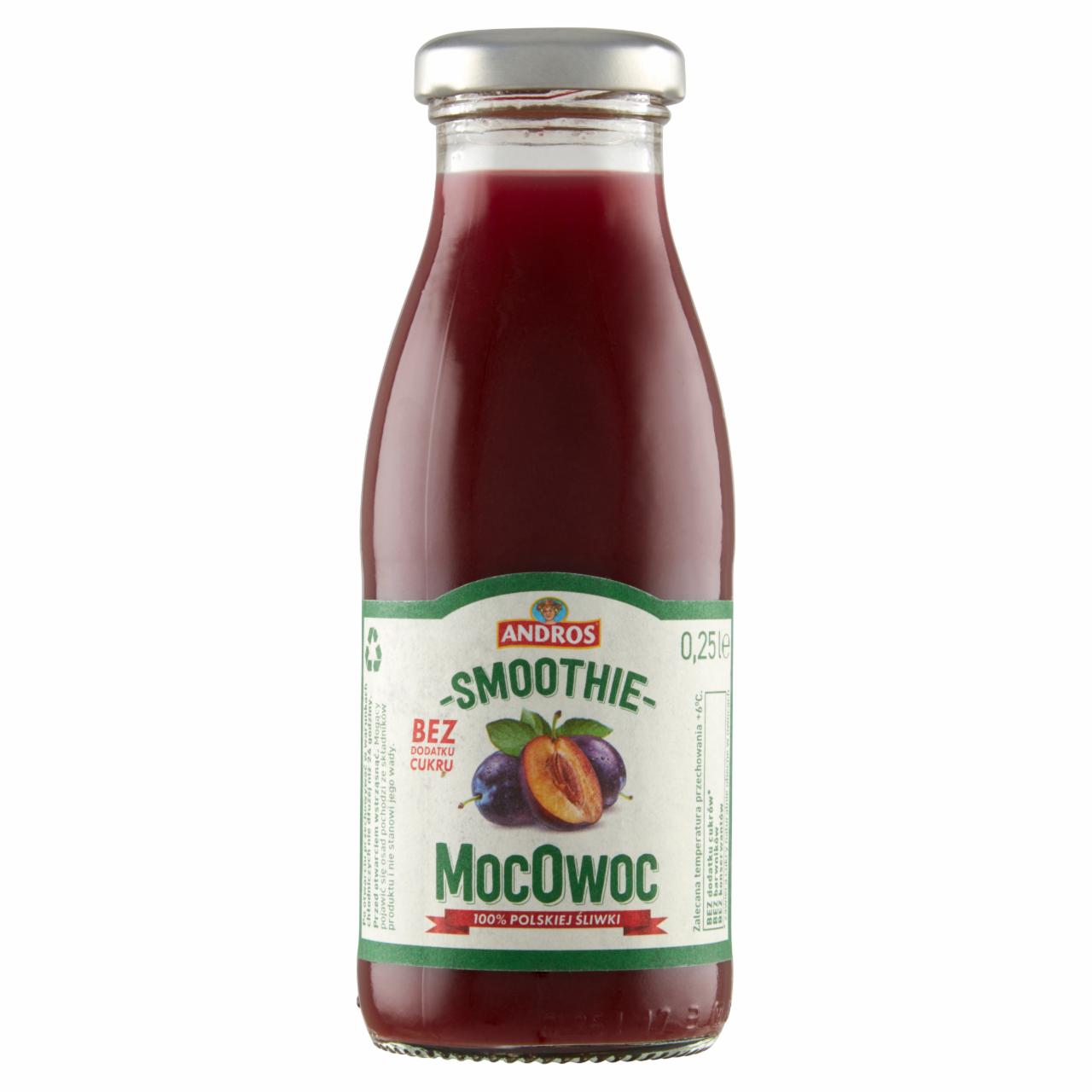 Zdjęcia - Andros MocOwoc Smoothie śliwka 0,25 l