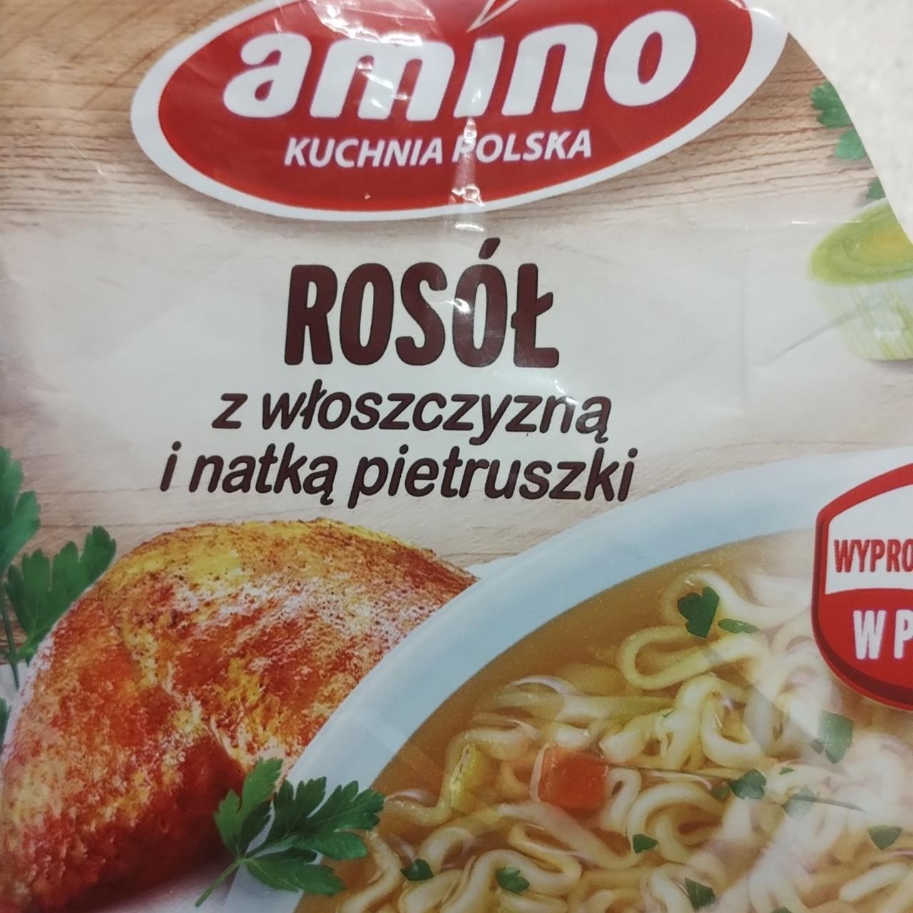 Zdjęcia - Zupa błyskawiczna rosół z włoszczyzną i natką pietruszki Amino