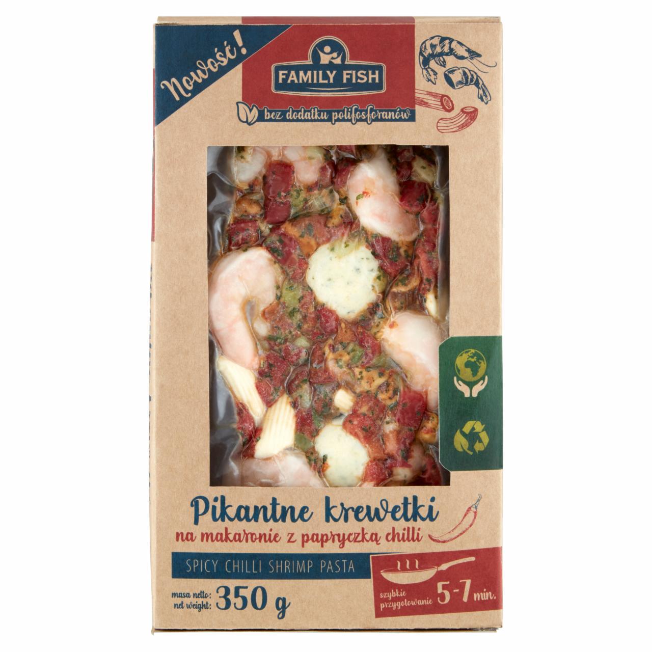 Zdjęcia - Family Fish Pikantne krewetki na makaronie z papryczką chilli 350 g