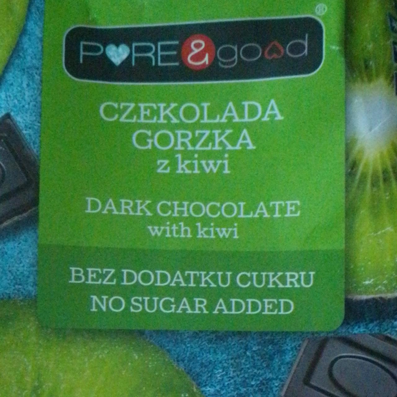 Zdjęcia - Czekolada gorzka z kiwi Pure & Good