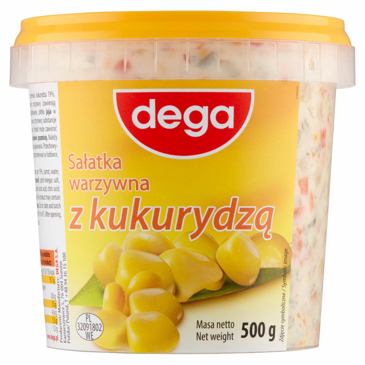 Zdjęcia - Dega Sałatka warzywna z kukurydzą 500 g