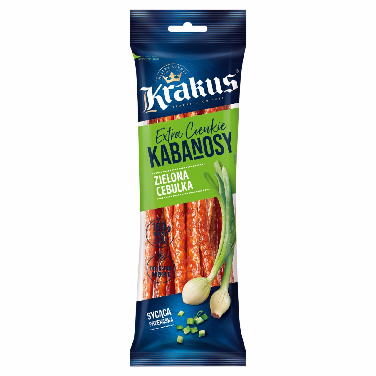 Zdjęcia - Krakus Extra cienkie kabanosy zielona cebulka 95 g