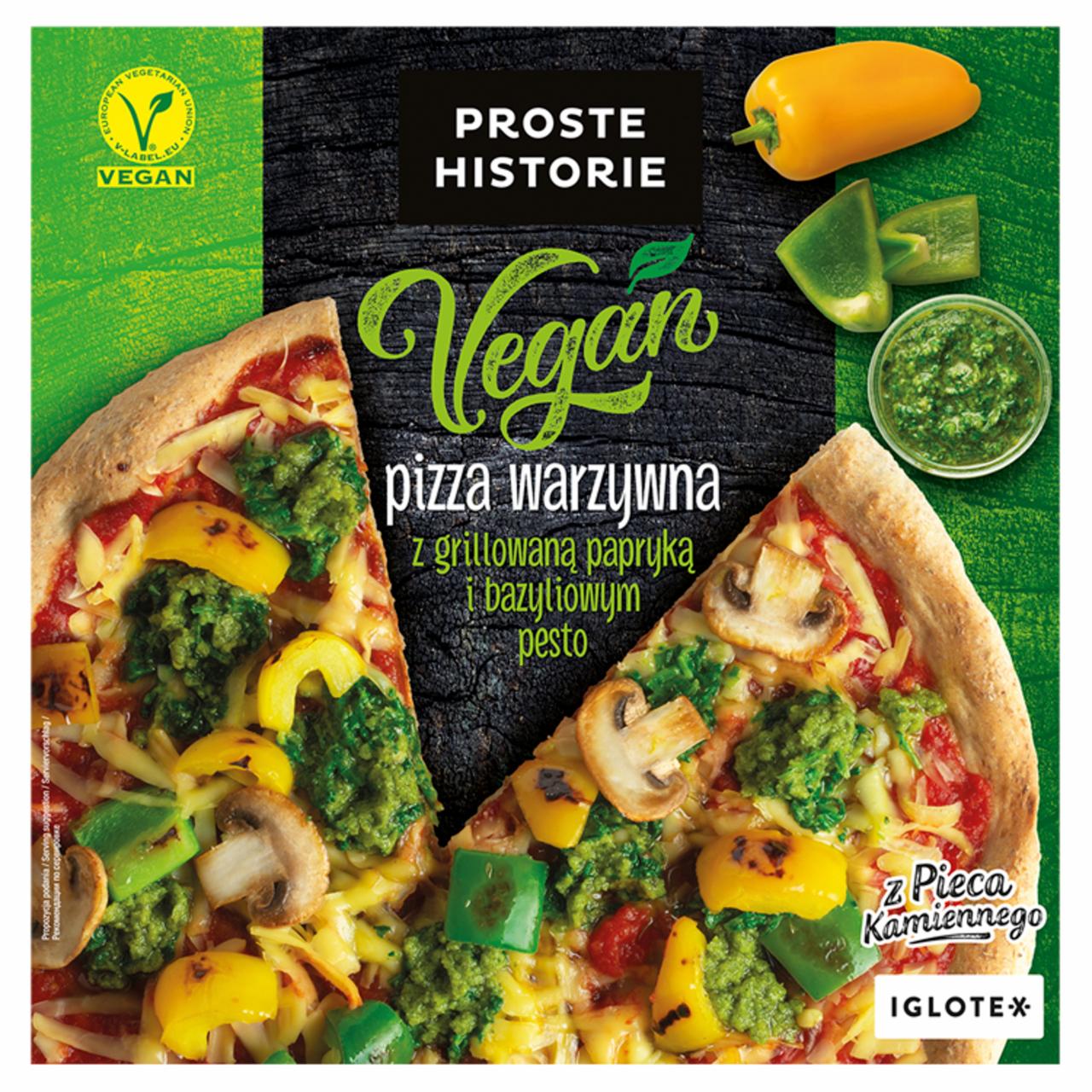 Zdjęcia - Vegan pizza warzywna z grillowaną papryką i bazyliowym pesto Proste Historie