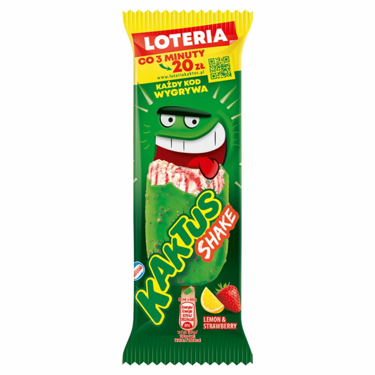 Zdjęcia - Kaktus Shake Lody cytrynowe zakręcone z sorbetem truskawkowym 80 ml