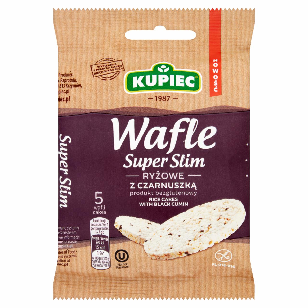 Zdjęcia - Kupiec Super Slim Wafle ryżowe z czarnuszką 20 g (5 sztuk)