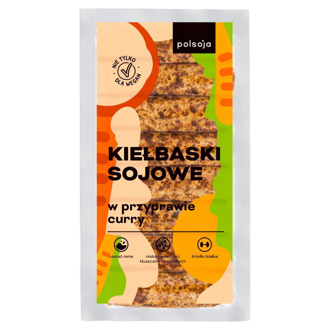 Zdjęcia - Polsoja Kiełbaski sojowe w przyprawie curry 180 g