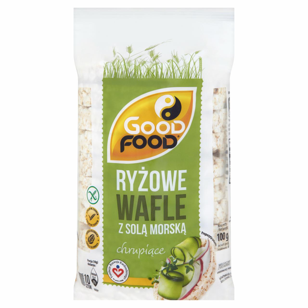 Zdjęcia - Good Food Wafle ryżowe z solą morską 100 g (10 sztuk)