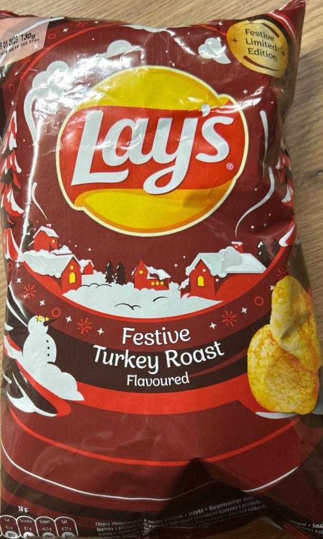 Zdjęcia - Lay's Chipsy ziemniaczane o smaku pieczeni z indyka 130 g