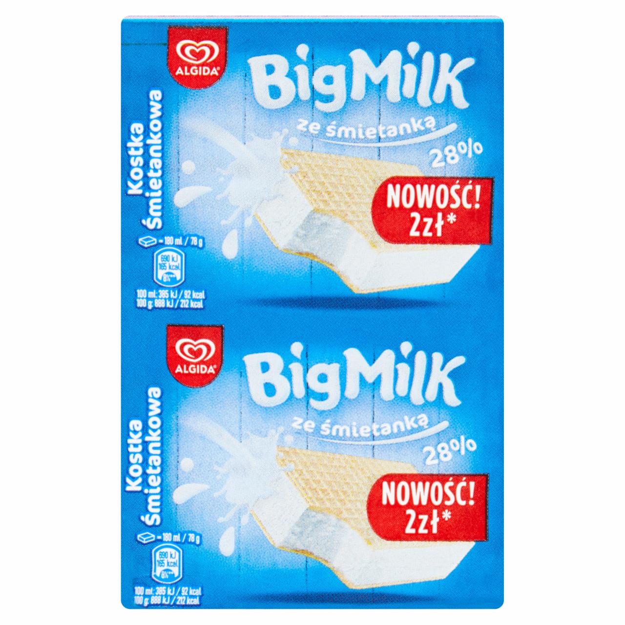 Zdjęcia - Big Milk Lody kostka śmietankowa 180 ml