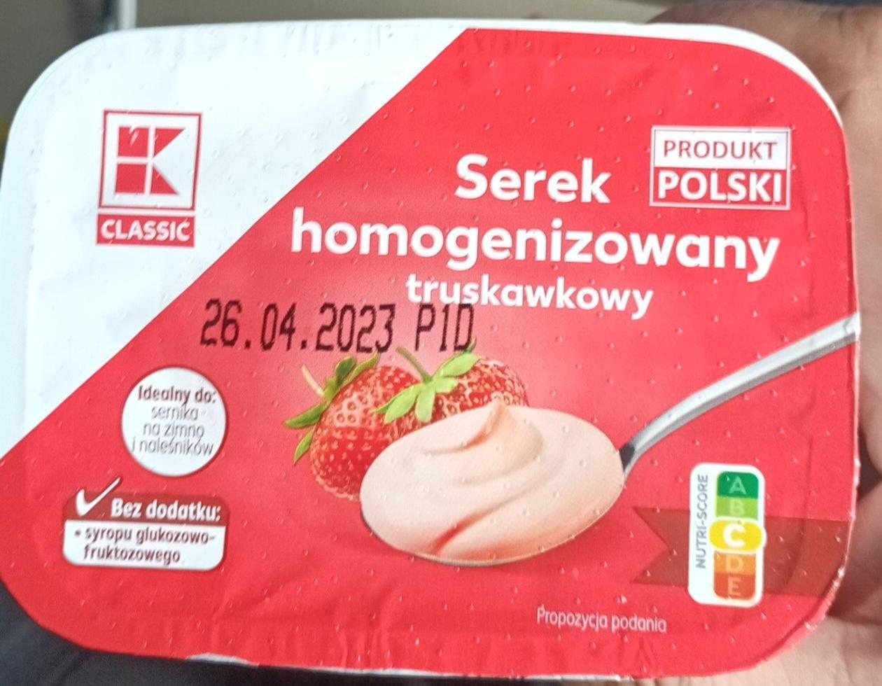 Zdjęcia - Serek homogenizowany truskawkowy K-Classic