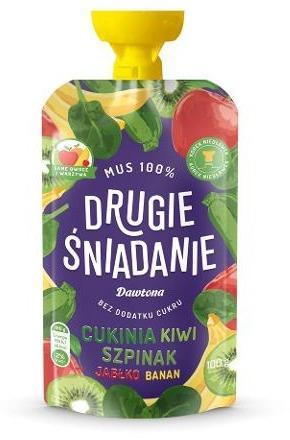 Zdjęcia - Drugie śniadanie Mus 100% cukinia kiwi szpinak jabłko banan Dawtona