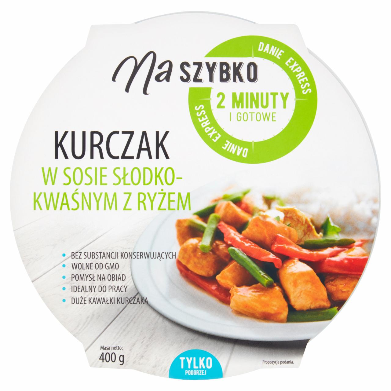 Zdjęcia - Na szybko Kurczak w sosie słodko-kwaśnym z ryżem 400 g