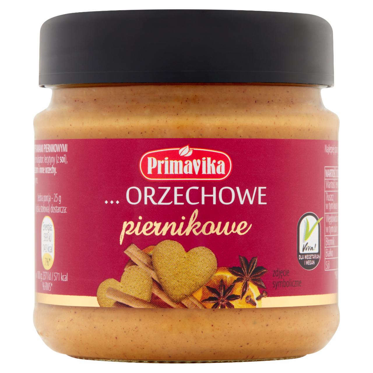 Zdjęcia - Primavika Pasta z prażonych orzeszków arachidowych z przyprawami piernikowymi 185 g