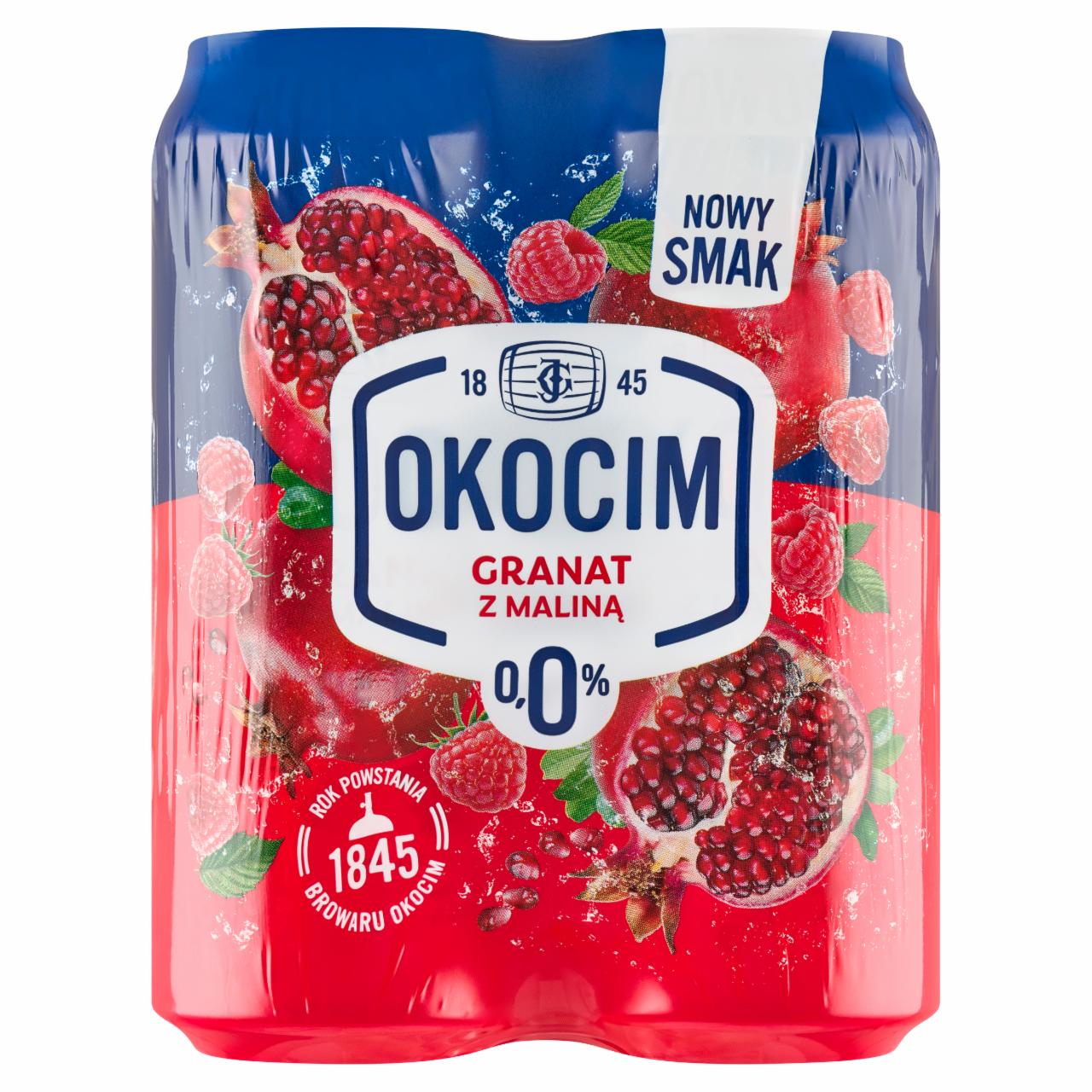 Zdjęcia - Okocim Mix piwa bezalkoholowego z lemoniadą granat z maliną 4 x 500 ml