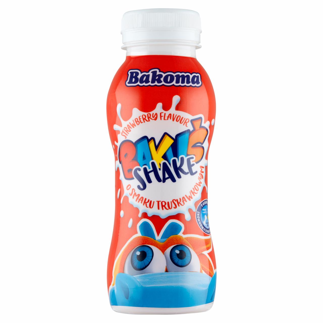 Zdjęcia - Bakoma Bakuś Shake o smaku truskawkowym 230 g